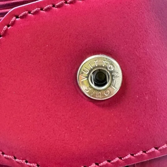 LOUIS VUITTON RED EPI LEATHER, MATCHING FOLDING WALLET & DUSTBAG w/COA! - Picture 5 of 16